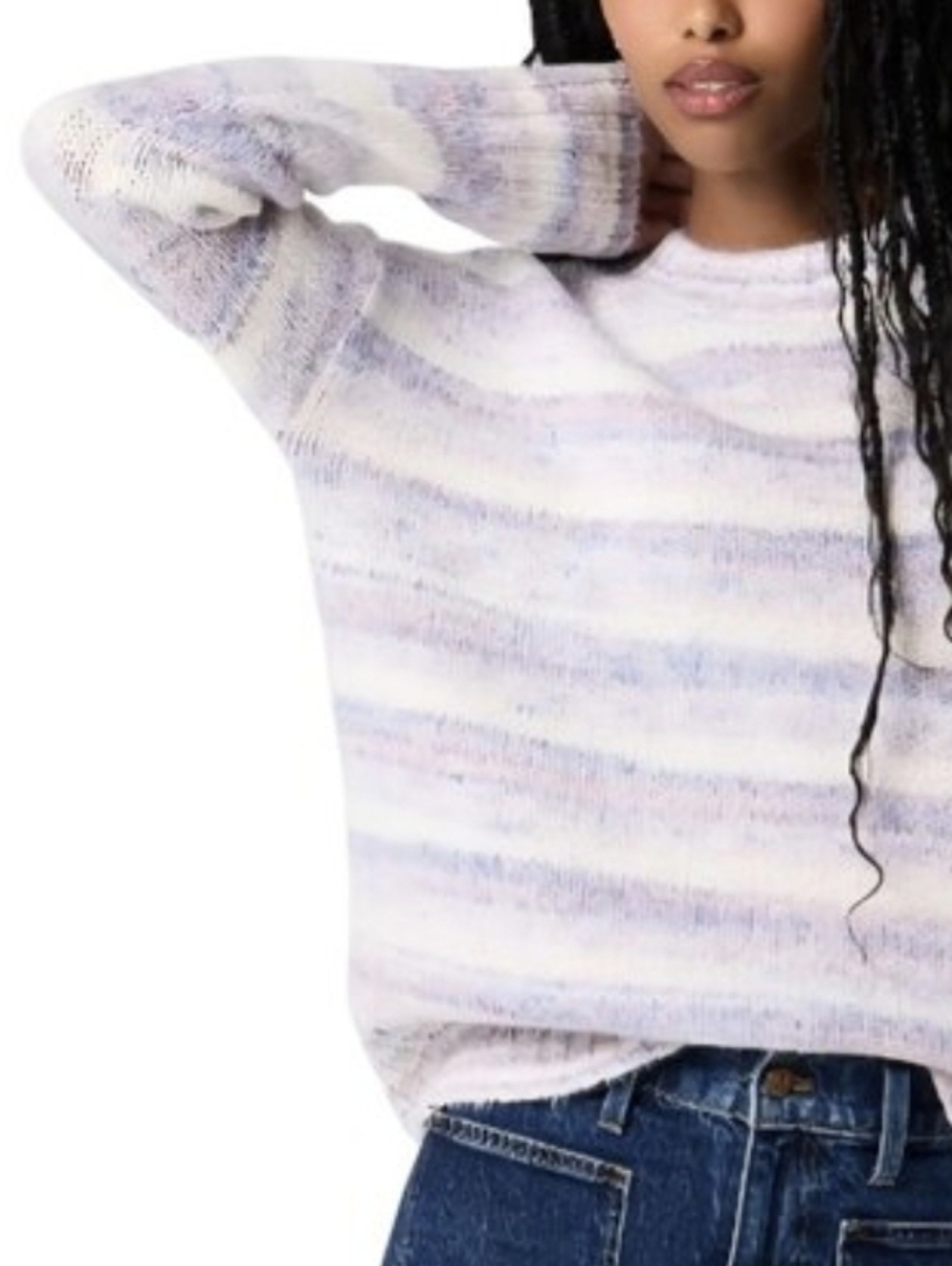 J. Crew Pastel Stripe Turtleneck Sweater - Blue, Pink, Cream